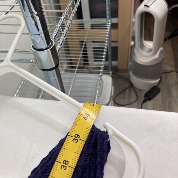 Anthropologie Rio Rao Navy Blue Tiered Dress Size‎ S Coquette Fairy Swiss Dot - Picture 3 of 10